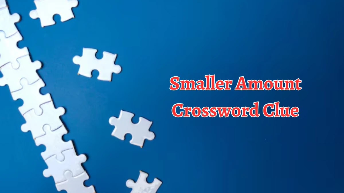 Smaller Amount Crossword Clue 4 Letters