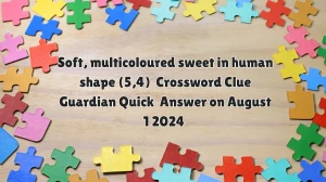 Soft, multicoloured sweet in human shape (5,4) Crossword Clue