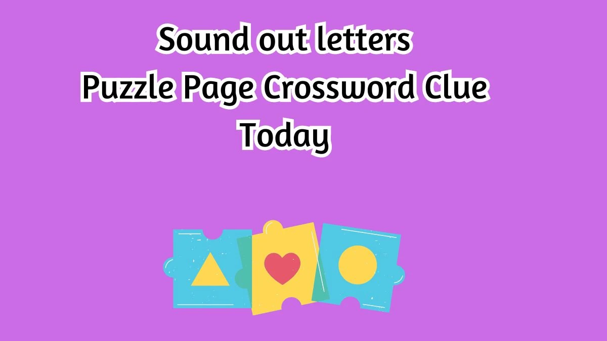 Sound out letters Puzzle Page