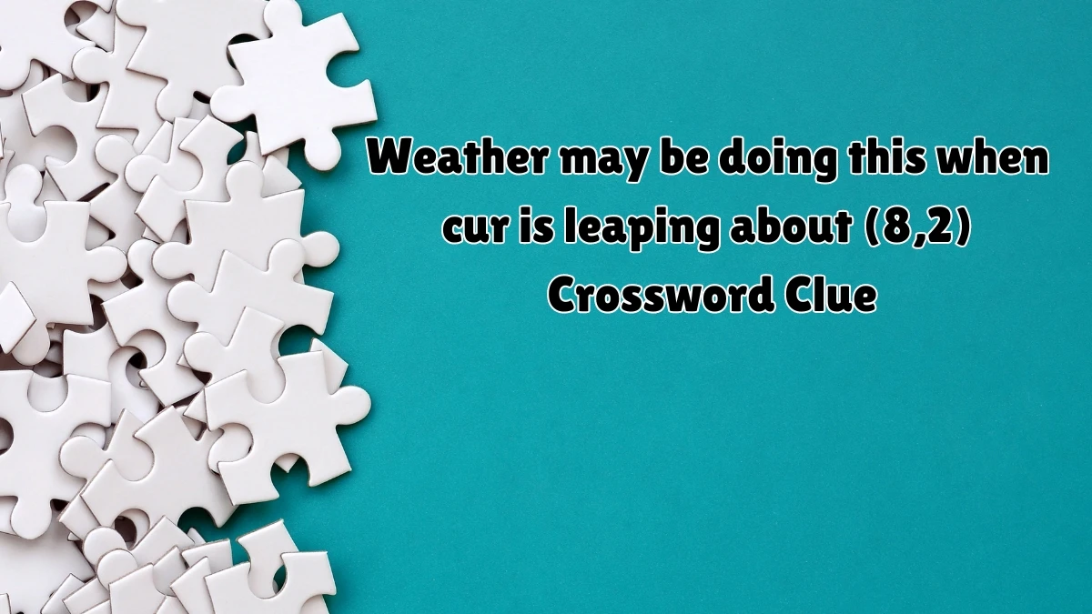 Weather may be doing this when cur is leaping about (8,2) Crossword Clue