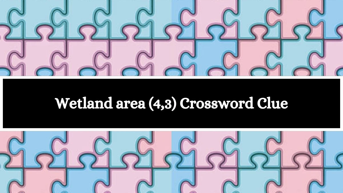 Wetland area (4,3) Crossword Clue 7 Letters