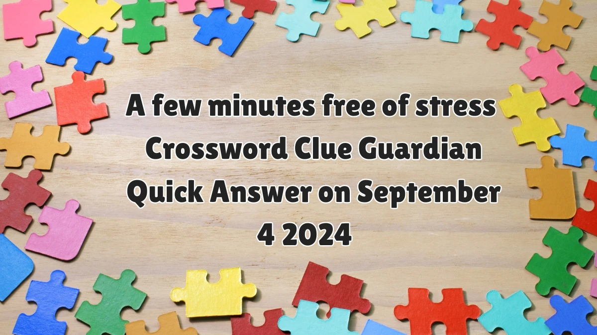 A few minutes free of stress Crossword Clue