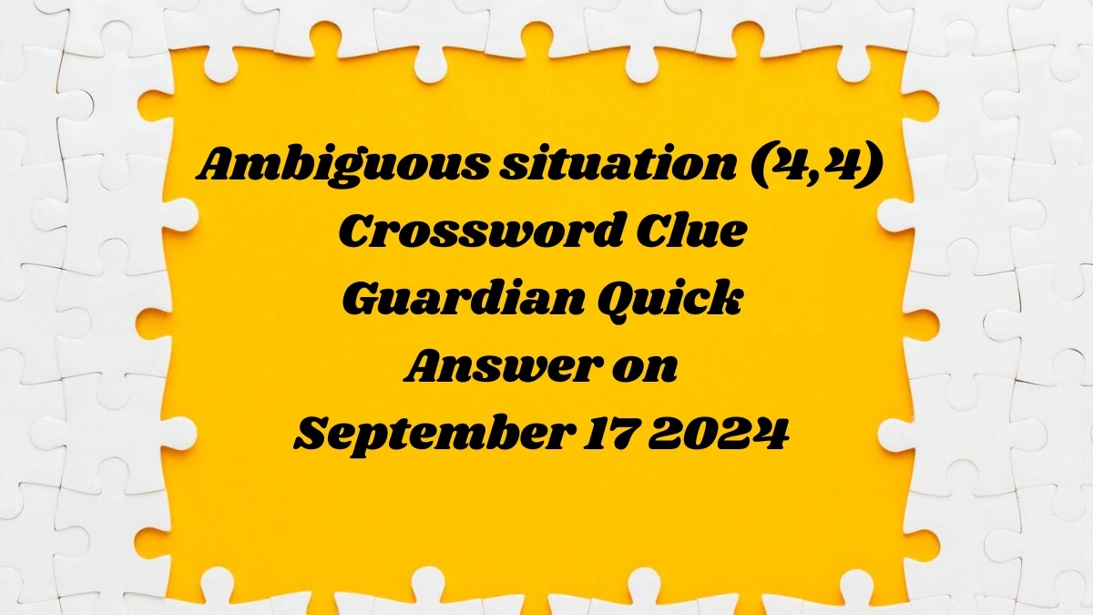 ​Ambiguous situation (4,4) Crossword Clue