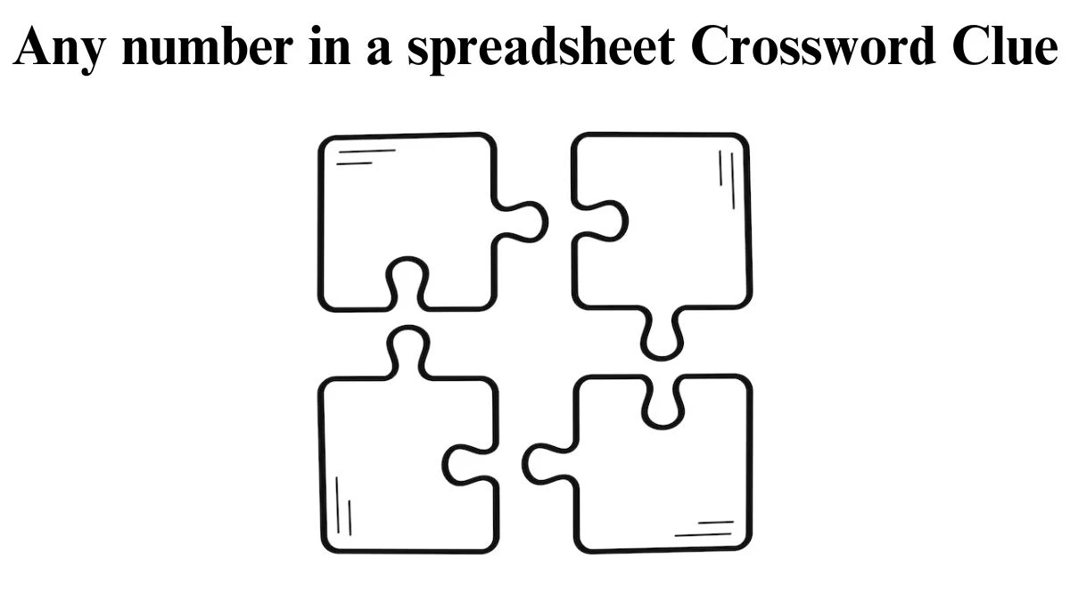 Any number in a spreadsheet Crossword Clue