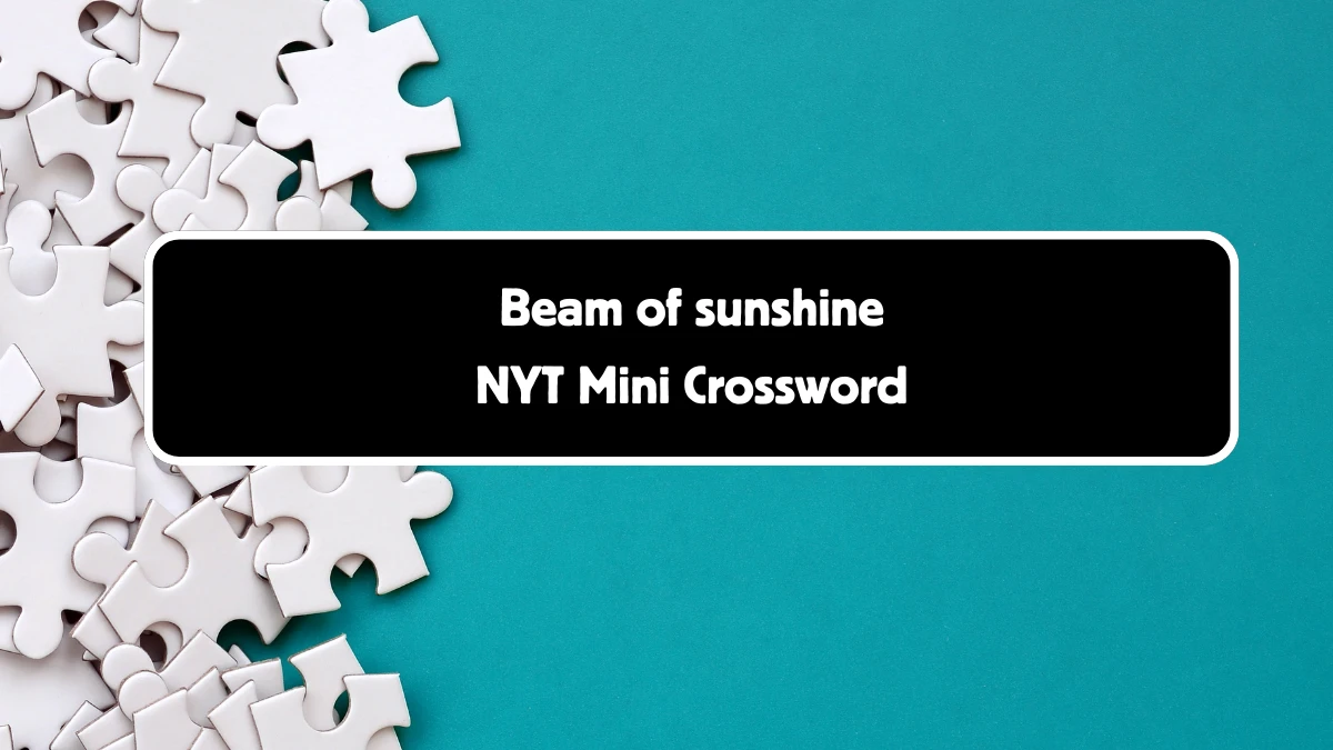 Beam of sunshine NYT Crossword Clue