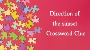 Direction of the sunset NYT Crossword Clue