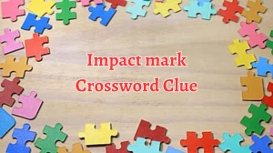 Impact mark Crossword Clue