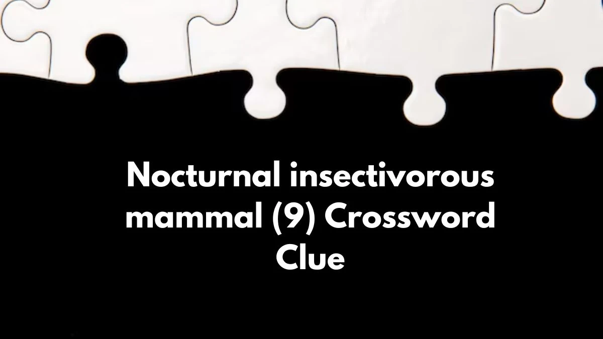 Nocturnal insectivorous mammal (9) Crossword Clue