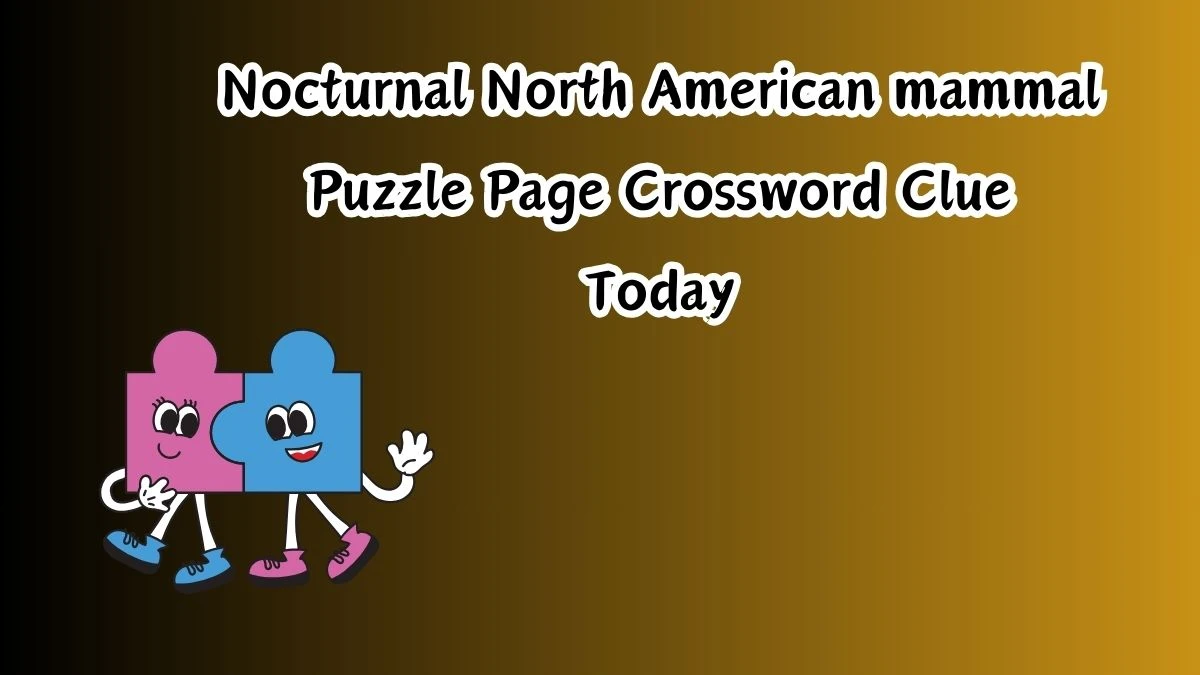 Nocturnal North American mammal Puzzle Page