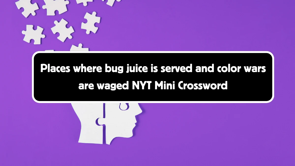 Places where bug juice is served and color wars are waged NYT Crossword Clue