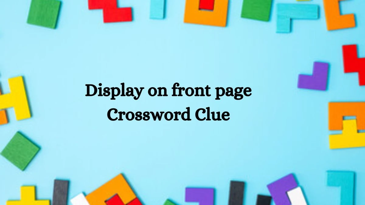 Display on front page Puzzle Page