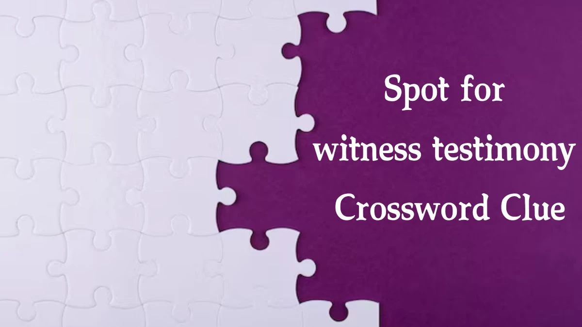 Spot for witness testimony NYT Crossword Clue