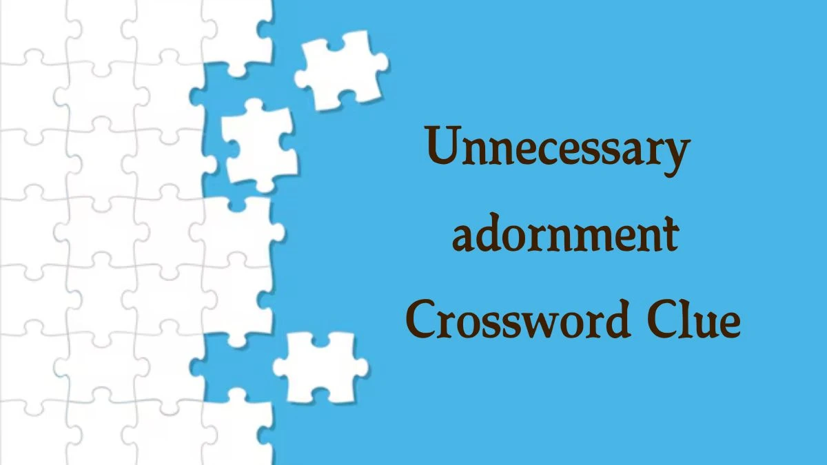 Unnecessary adornment Crossword Clue