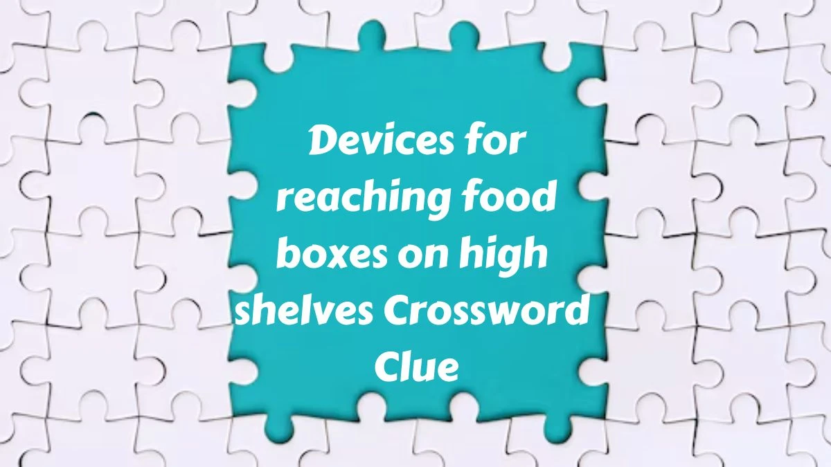 Devices for reaching food boxes on high shelves Crossword Clue