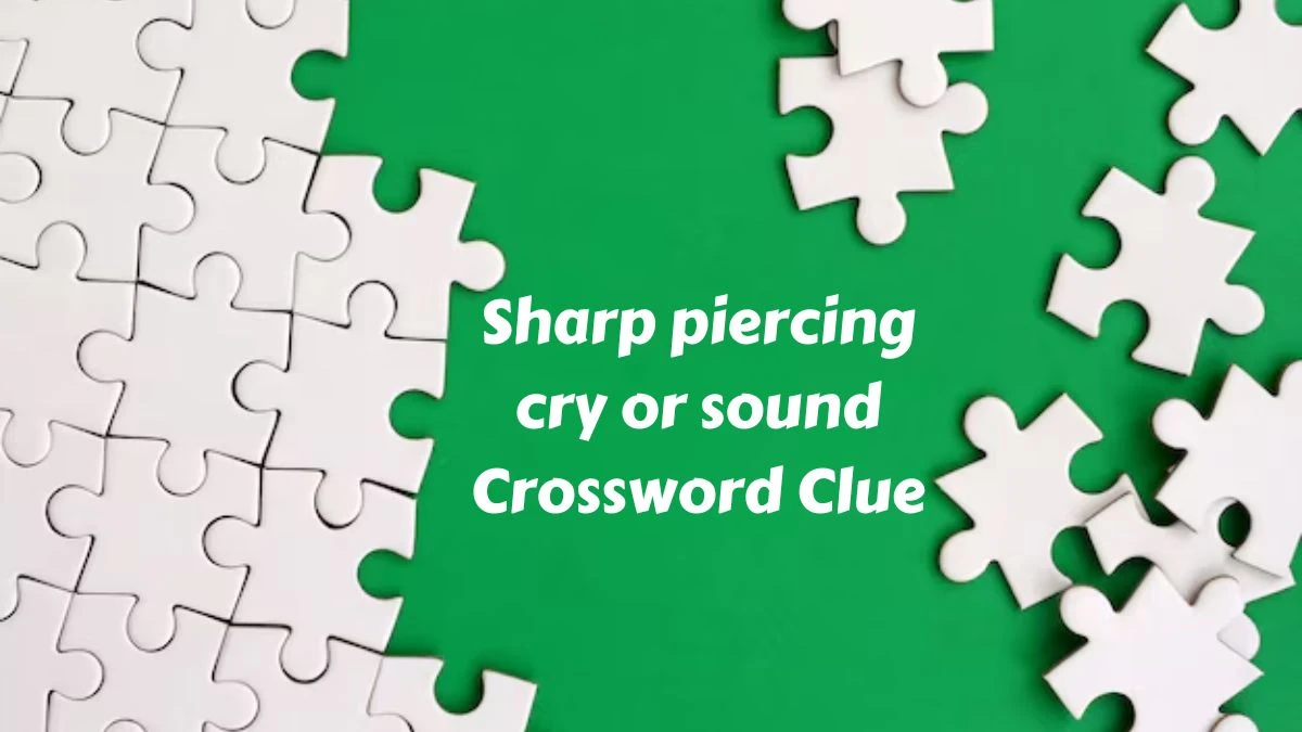 Sharp piercing cry or sound Crossword Clue