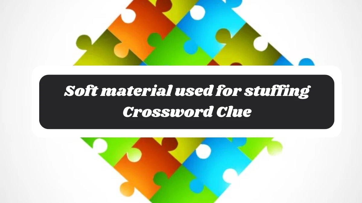 Soft material used for stuffing Crossword Clue