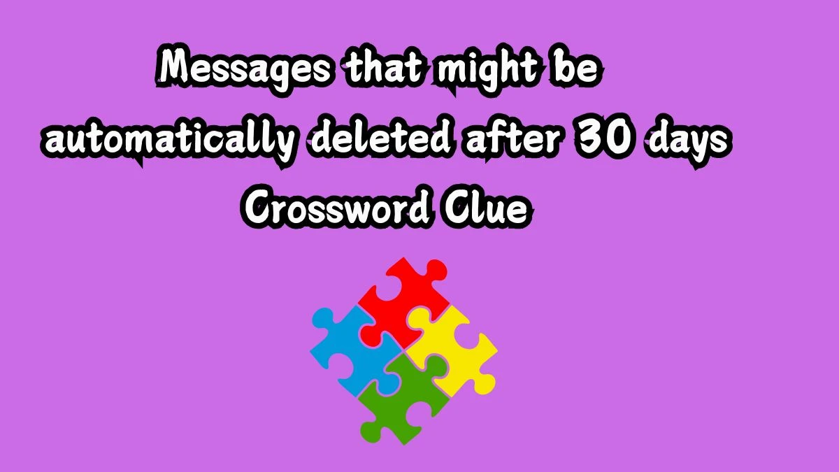 Messages that might be automatically deleted after 30 days NYT Crossword Clue