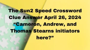 The Sun2 Speed Crossword Clue Answer April 26, 202...