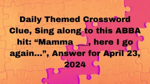 Daily Themed Crossword Clue, Sing along to this AB...