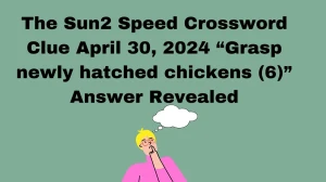 The Sun2 Speed Crossword Clue April 30, 2024 “Grasp newly hatched chickens (6)” Answer Revealed