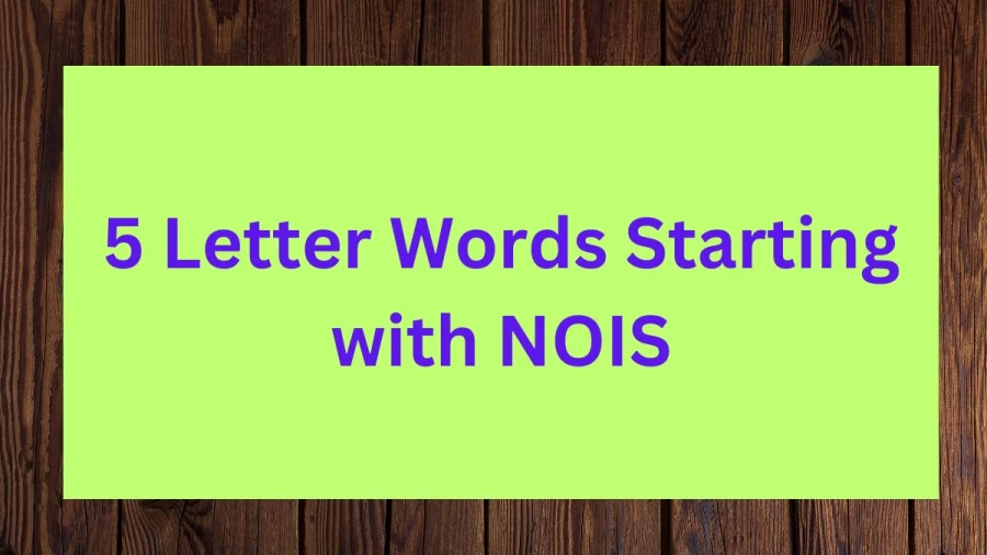 5 Letter Words Starting with NOIS, List Of 5 Letter Words Starting with NOIS