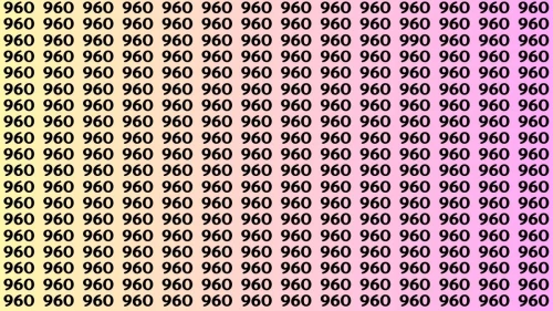 Observation Find it Out: If you have Eagle Eyes Find the number 990 among 960 in 15 Secs