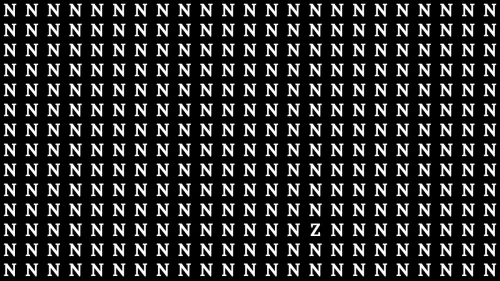 Observation Visual Test: If you have Hawk Eyes Find the Letter Z among N in 15 Secs