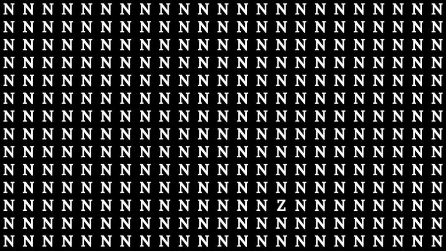 Observation Visual Test: If you have Hawk Eyes Find the Letter Z among N in 15 Secs