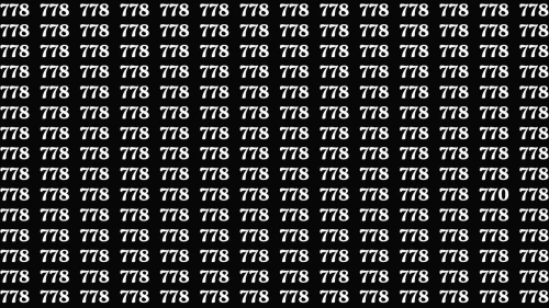 Optical Illusion Eye Test: If you have Eagle Eyes Find the Number 770 among 778 in 18 Secs