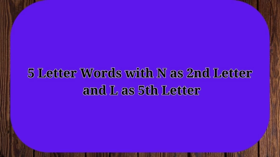 5 Letter Words with N as 2nd Letter and L as 5th Letter, List Of 5 Letter Words  with N as 2nd Letter and L as 5th Letter