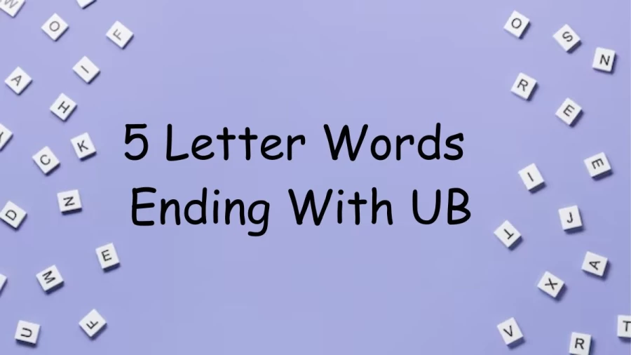 5 Letter Words Ending With UB - List of Five Letter Words Ends With UB