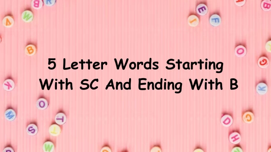 5 Letter Words Starting With SC And Ending With B - List of Five Letter Words Starts With SC And Ends With B