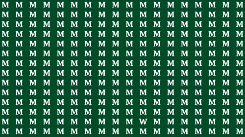 Observation Visual Test: If you have Hawk Eyes Find the Letter W among M in 10 Secs
