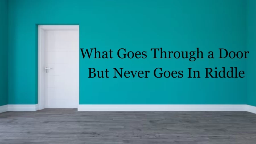 What Goes Through a Door But Never Goes In Riddle - Answer Revealed