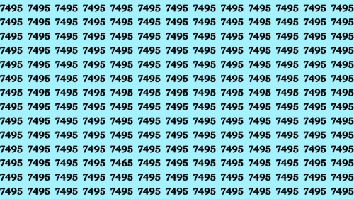 Visual Test: If you have 50/50 Vision Find the Number 7465 among 7495 in 15 Secs