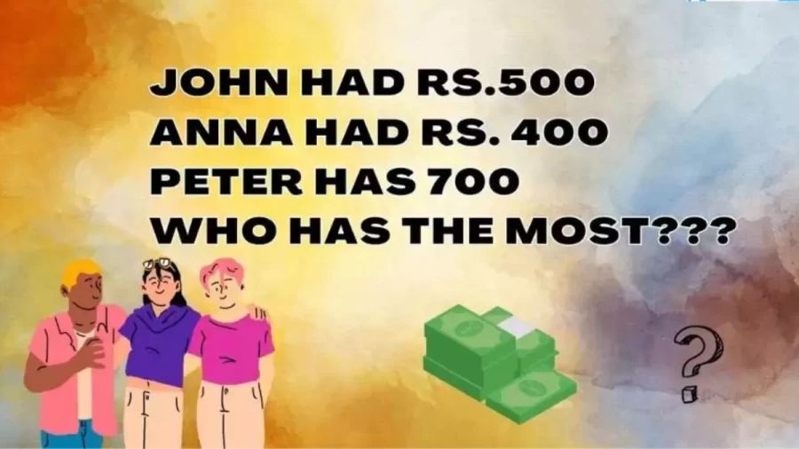 Who has The Most Money - Riddle  Answer Unveiled