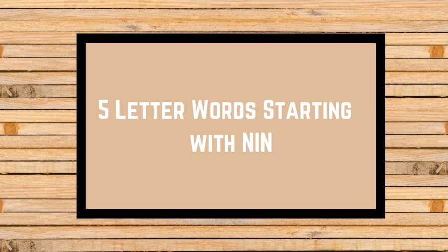 5 Letter Words Starting with NIN, List Of 5 Letter Words Starting with NIN