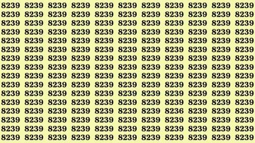 Visual Test: If you have 50/50 Vision Find the Number 8236 among 8239 in 15 Secs