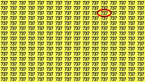 Observation Find it Out: If you have Eagle Eyes Find the number 727 among 737 in 15 Secs