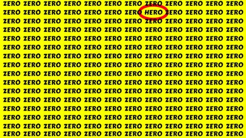 Test Visual Acuity: If you have Eagle Eyes Find the Word Hero among Zero in 14 Secs