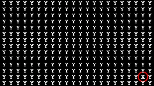 Optical Illusion Eye Test: If you have Sharp Eyes Find the Letter X among Y in 10 Secs