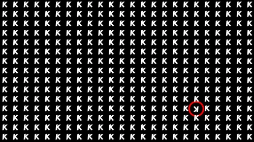 Observation Visual Test: If you have Sharp Eyes Find the Inverted K in 10 Secs